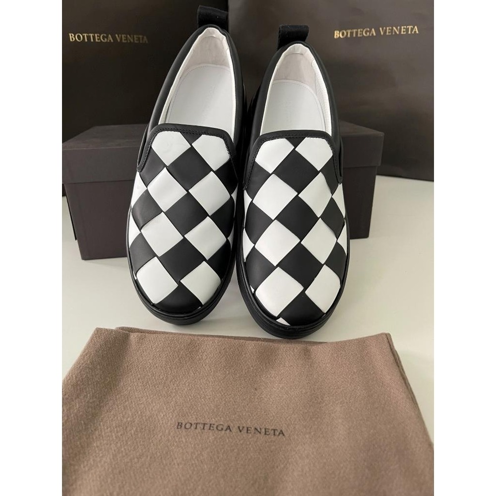 BOTTEGA VENETA 578393 Womens Bicolor Intrecciato Black/White Sneaker Shoe Eur 38 - Picture 2 of 12